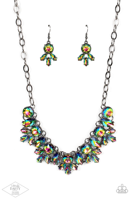 Combustible Charisma - Multi - Paparazzi Necklace -(2022  Life of Party Pink Diamond Fan Favorite)