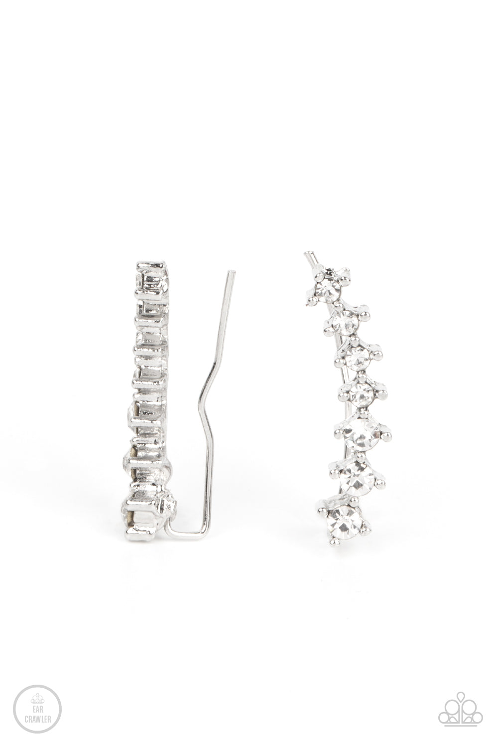 PRISMATIC and Proper - White - Paparazzi Ear Crawler Earrings