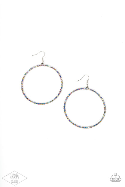Wide Curves Ahead - Multi - Paparazzi Earrings (2022 Life of the Party Pink Diamond Fan Favorite)