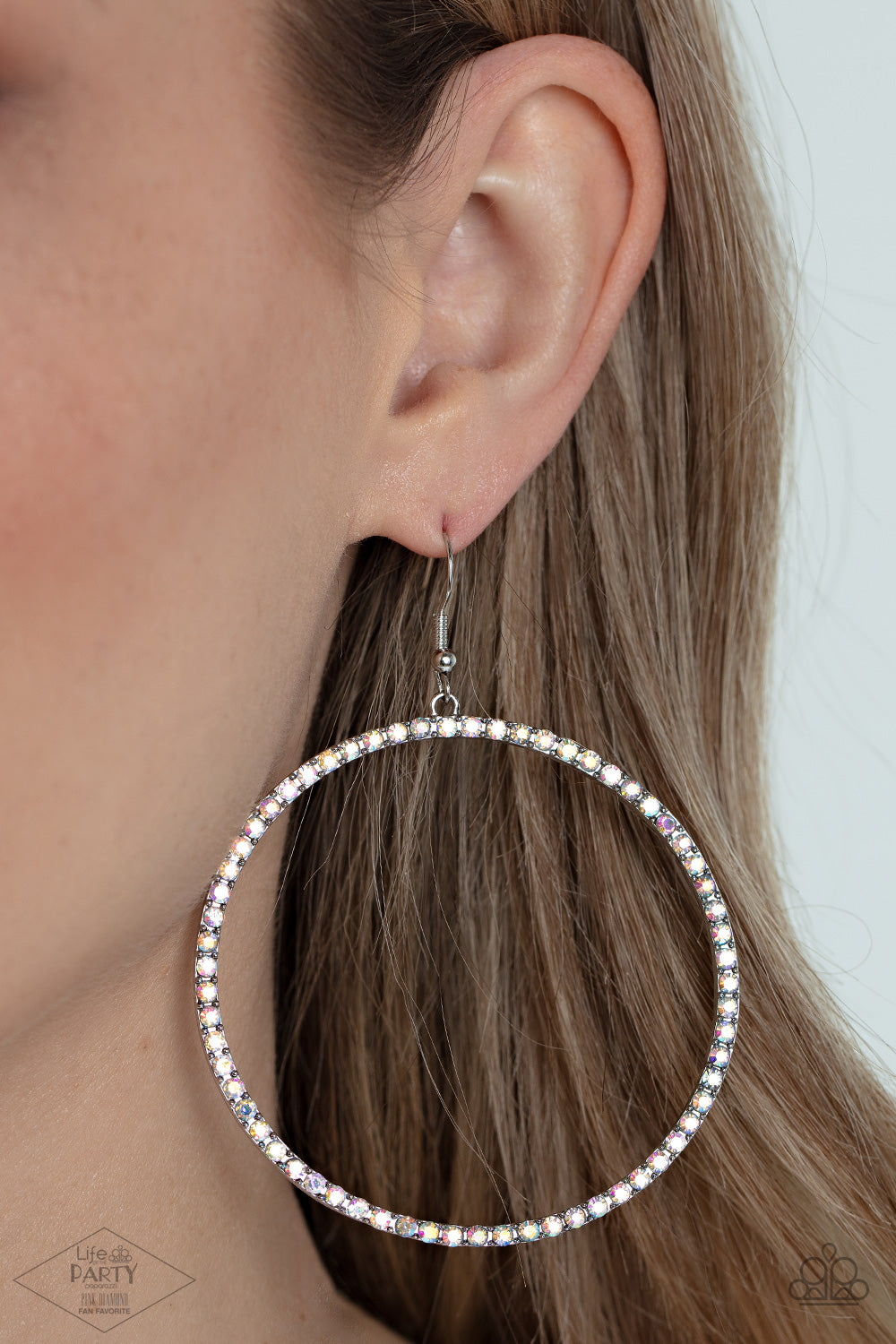 Wide Curves Ahead - Multi - Paparazzi Earrings (2022 Life of the Party Pink Diamond Fan Favorite)