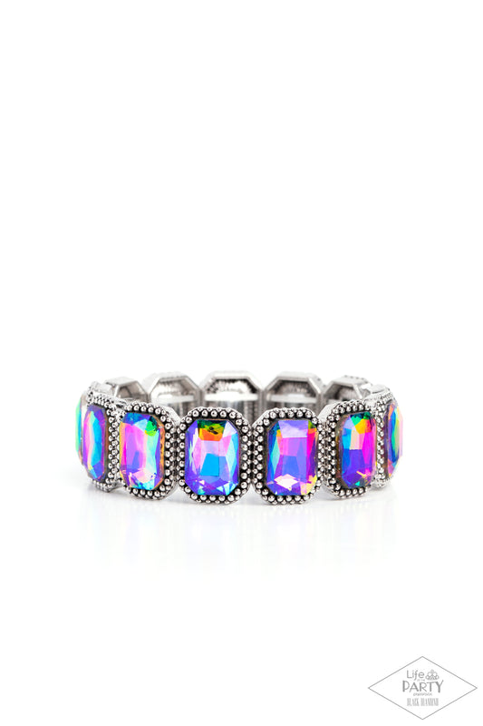 Studded Smolder - Multi - Paparazzi Bracelet (2023 Black Diamond Life of the Party)