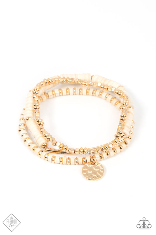 Terraform Trendsetter - Gold - Paparazzi Bracelet (Fashion Fix 2022)