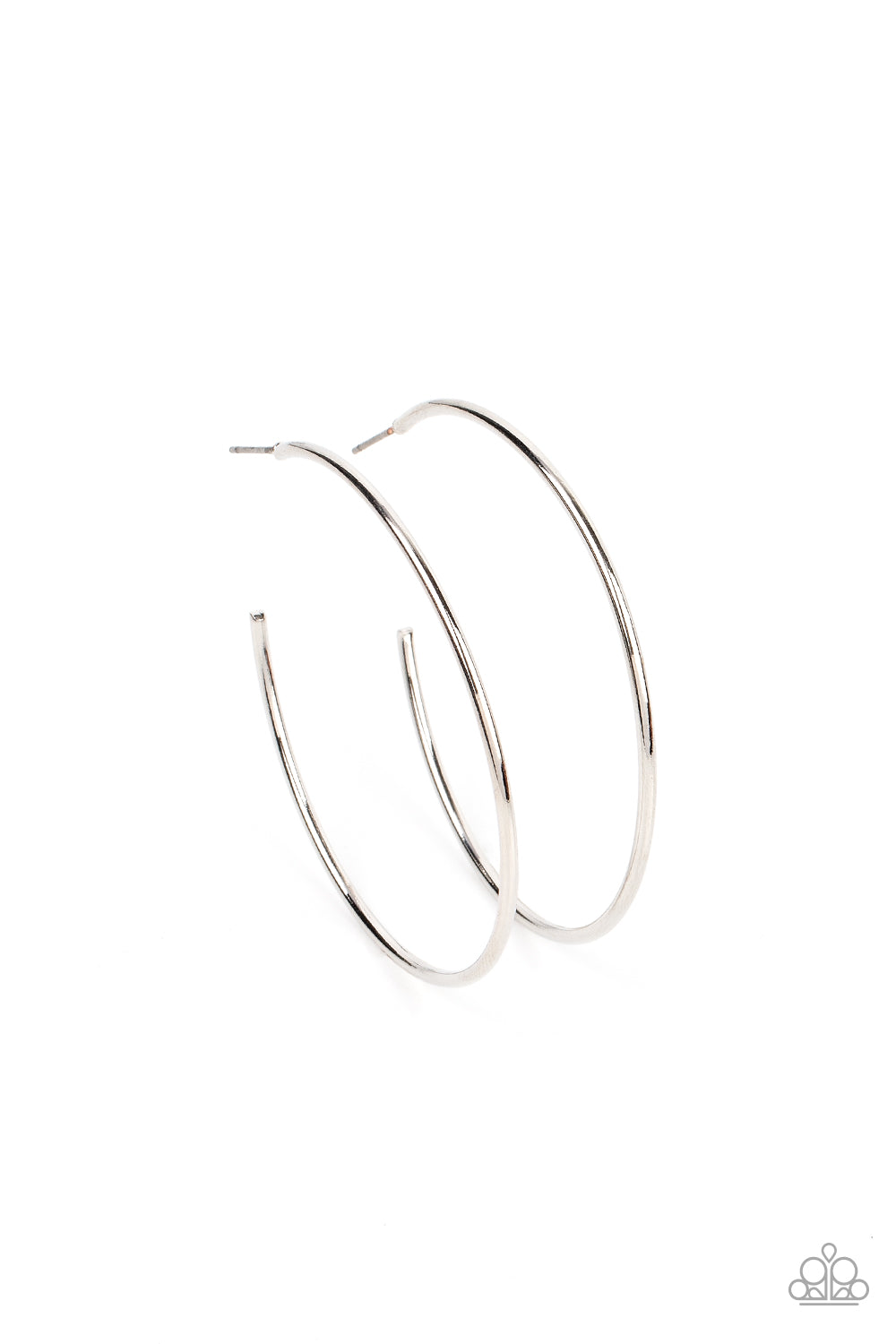 Can I Get a HOOP HOOP - Silver - Paparazzi Earrings