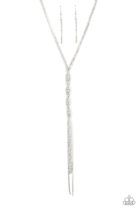 Impressively Icy - White - Paparazzi Necklace (LOP)