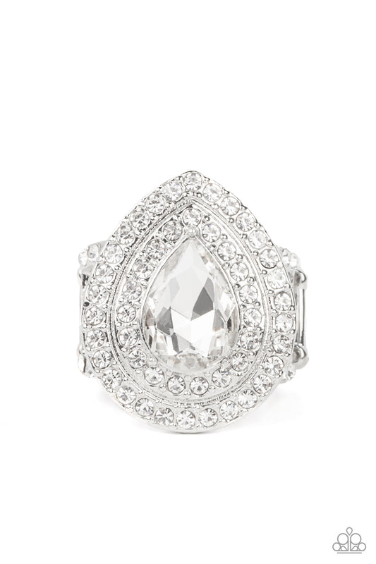 Icy Indulgence - White - Paparazzi Ring