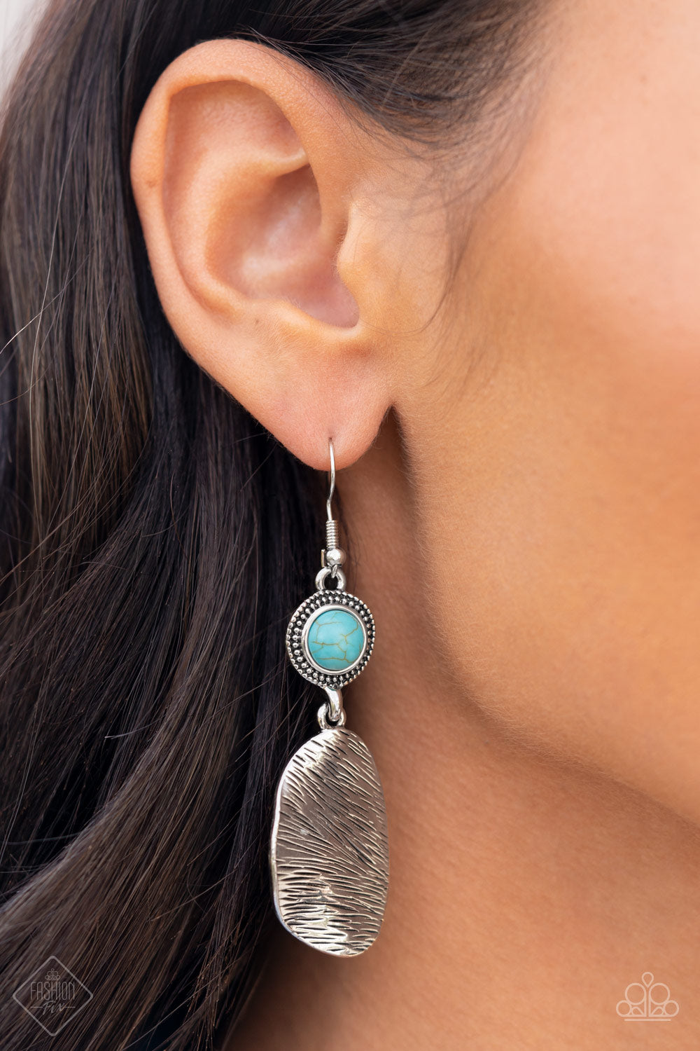 HOMESTEAD on the Range - Blue - Paparazzi Earrings