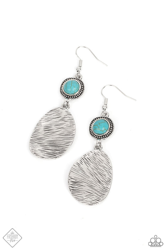 HOMESTEAD on the Range - Blue - Paparazzi Earrings