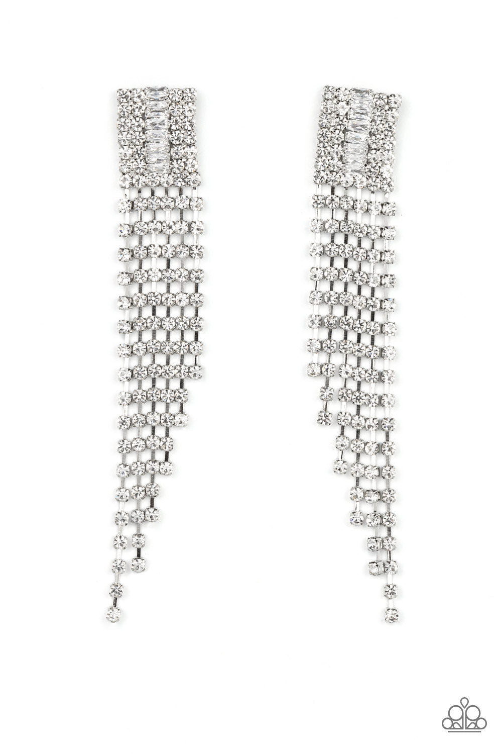 A-Lister Affirmations - White - Paparazzi Earrings