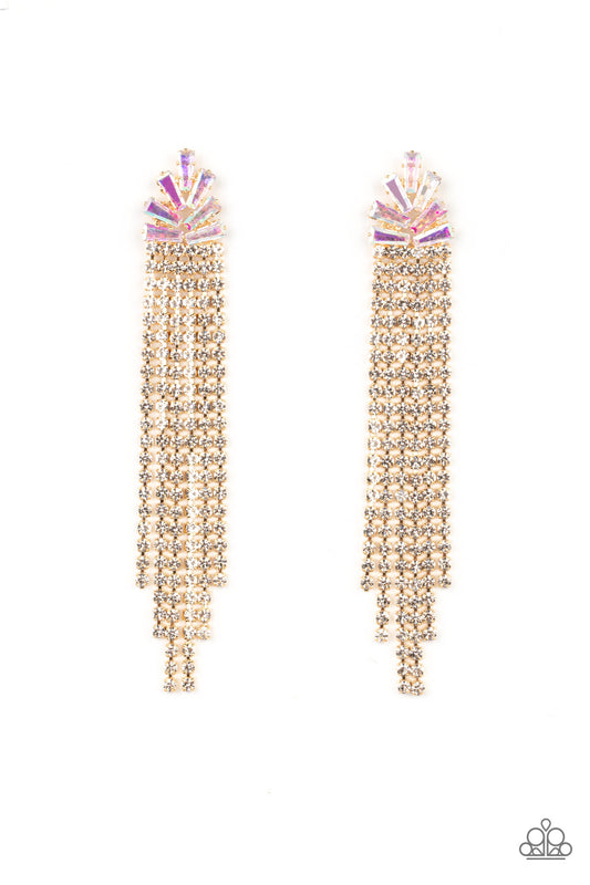 Overnight Sensation - Gold - Paparazzi Earrings