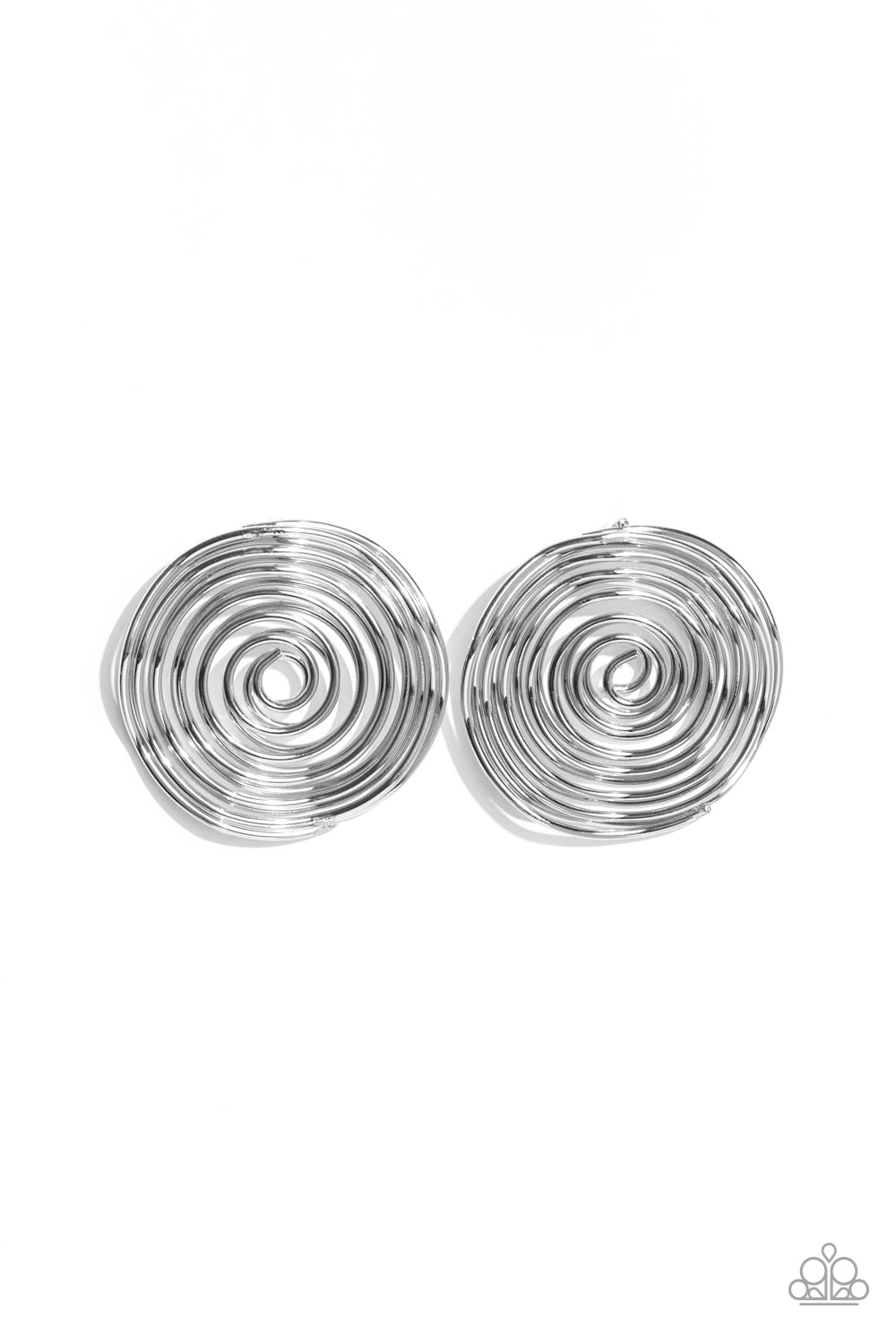 COIL Over - Silver - Paparazzi Earrings