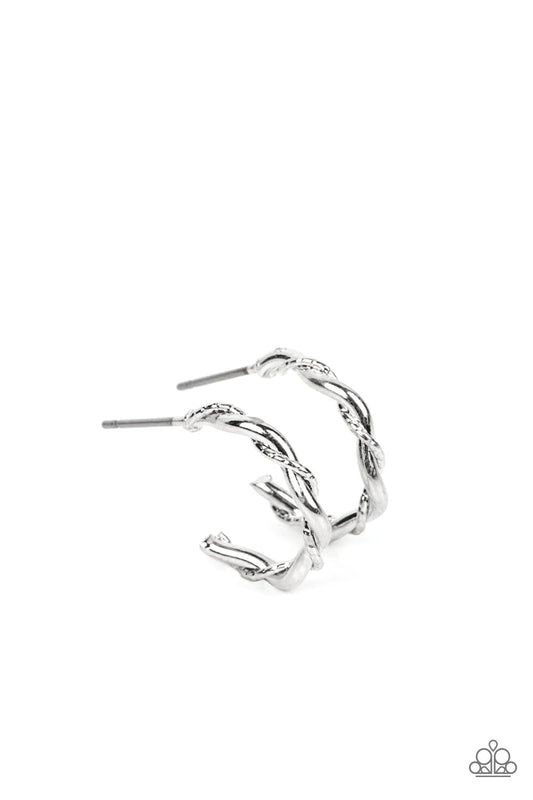 Irresistibly Intertwined - Silver - Paparazzi Earrings