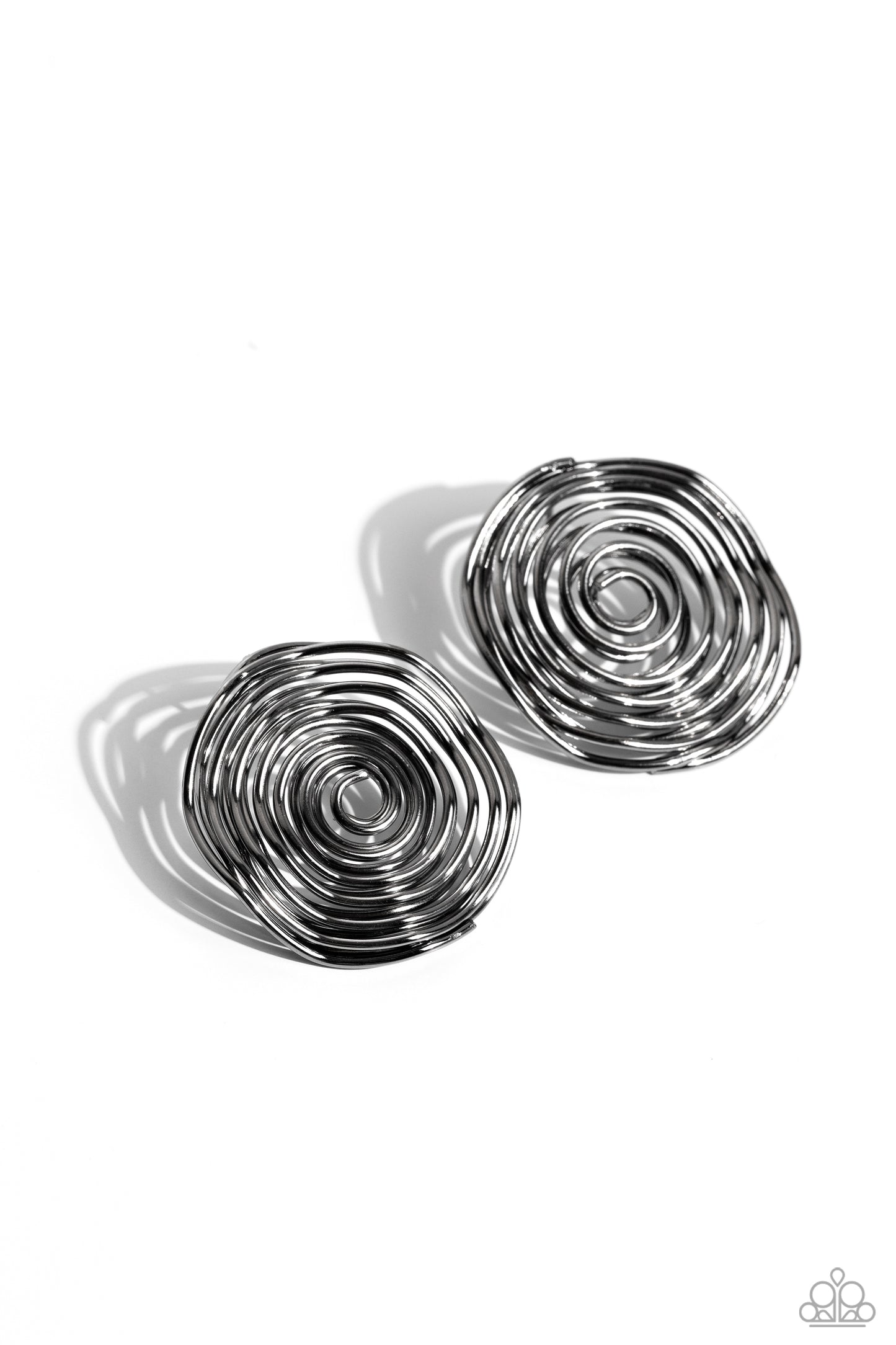 COIL Over - Black - Paparazzi Earrings