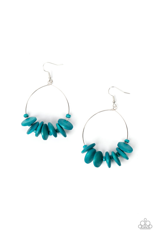 Surf Camp - Blue - Paparazzi Earrings