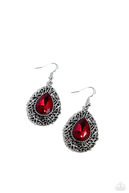 Nest Nouveau - Red - Paparazzi Earrings