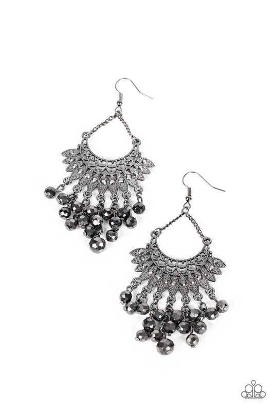Chromatic Cascade - Black - Paparazzi Earrings