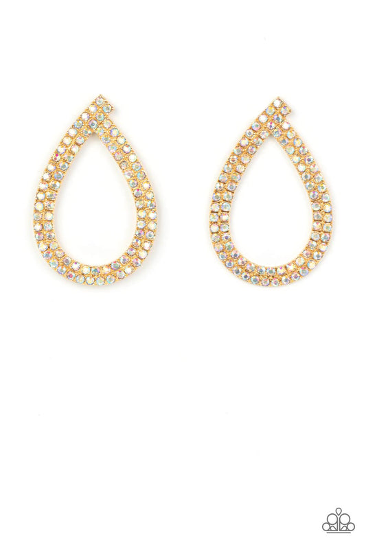 Diva Dust - Gold - Paparazzi Earrings