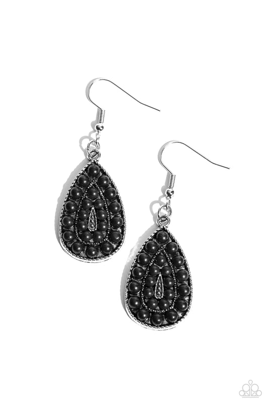 Rural Replica - Black - Paparazzi Earrings