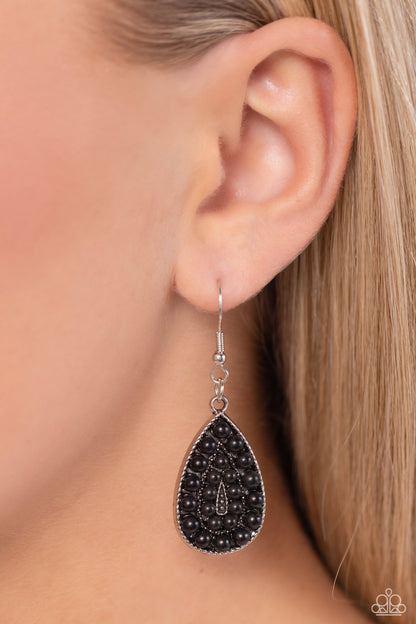 Rural Replica - Black - Paparazzi Earrings