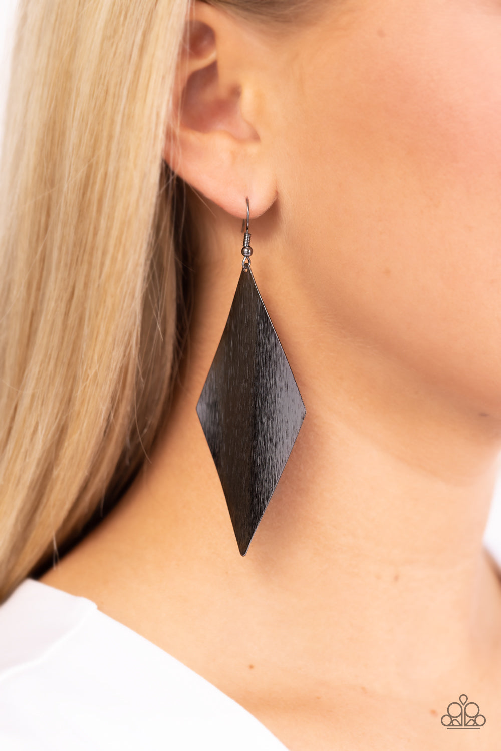 Retro Rally - Black - Paparazzi Earrings