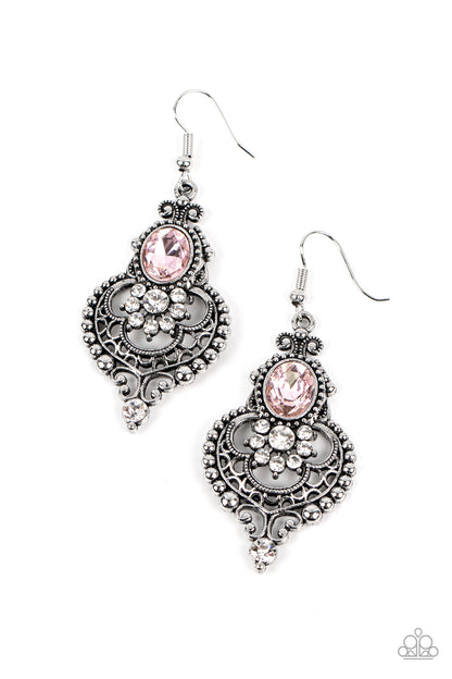 Castle Chateau - Pink - Paparazzi Earrings