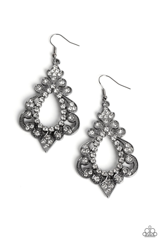 Fit for a DIVA - Black - Paparazzi Earrings