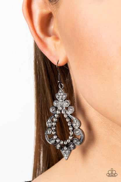 Fit for a DIVA - Black - Paparazzi Earrings