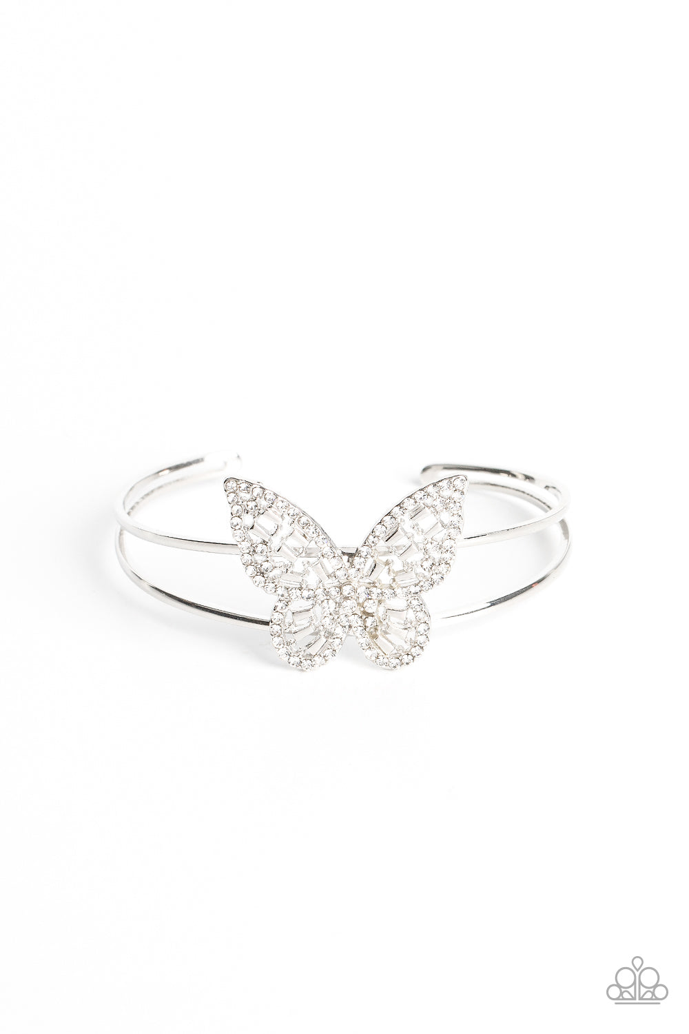 Butterfly Bella - White - Paparazzi Bracelet