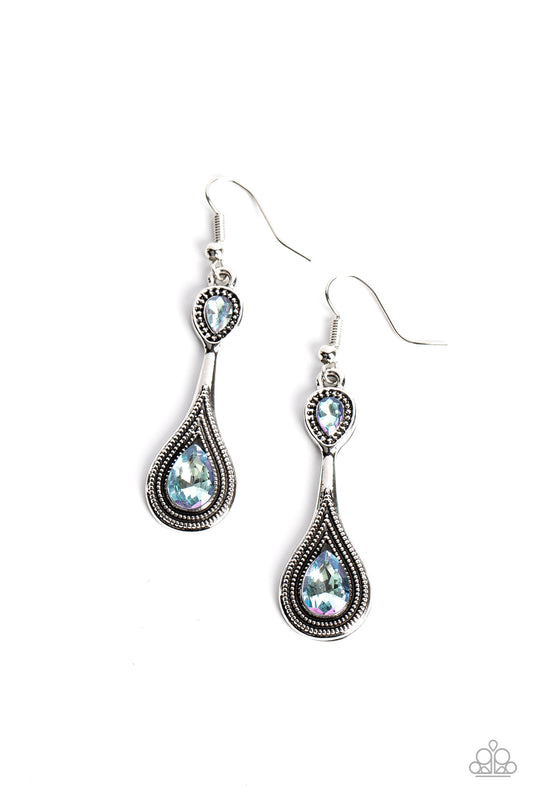 Dazzling Droplets - Blue - Paparazzi Earrings