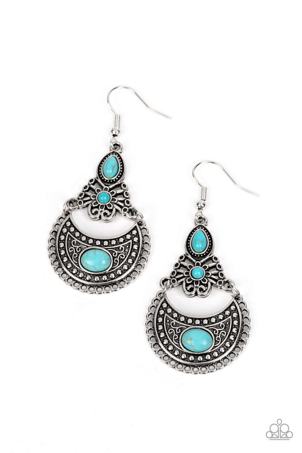 Sahara Samba - Blue - Paparazzi Earrings