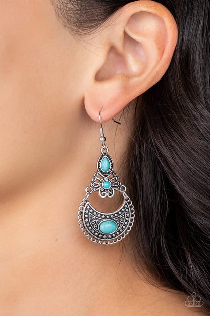 Sahara Samba - Blue - Paparazzi Earrings
