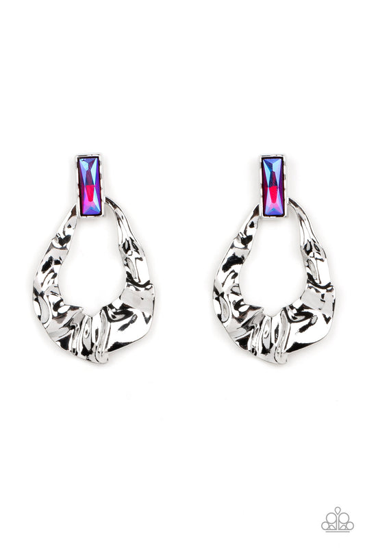 Metro Meltdown - Pink - Paparazzi Earrings