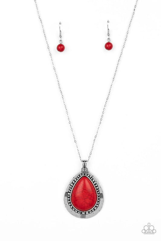 Western Wilderness - Red - Paparazzi Necklace