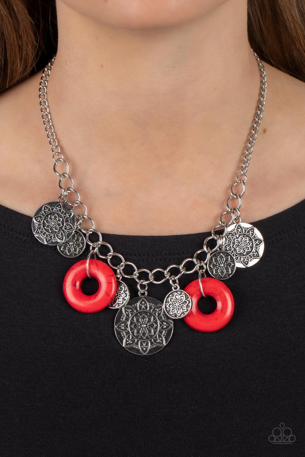 Western Zen - Red - Paparazzi Necklace