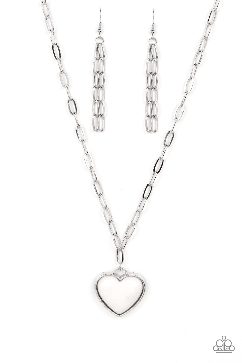 Everlasting Endearment - White - Paparazzi Necklace