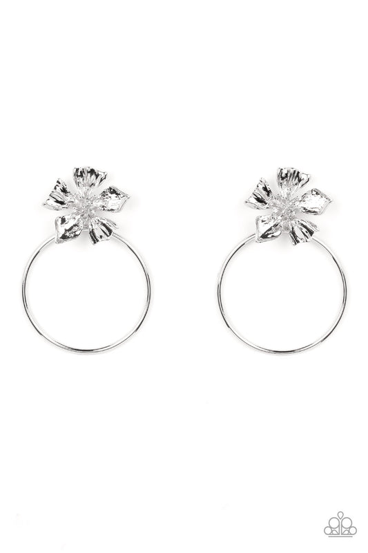 Buttercup Bliss - Silver - Paparazzi Earrings (2022 August LOP)