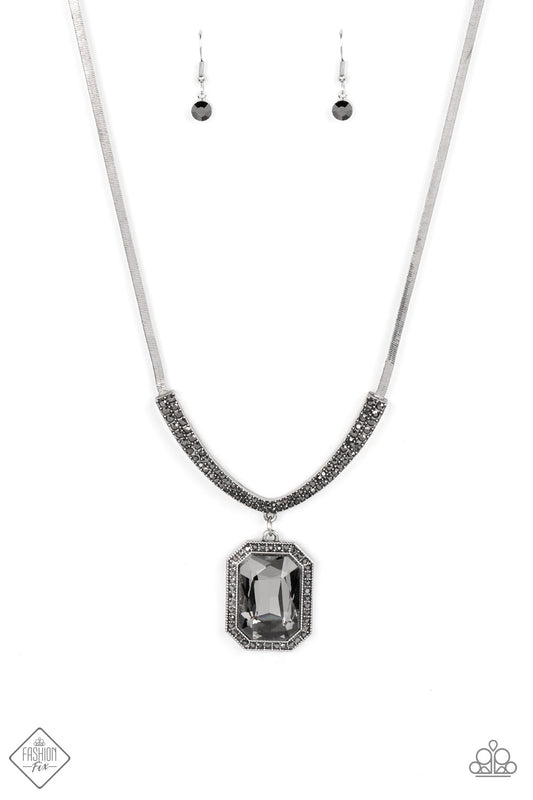 Fit for a DRAMA QUEEN - Silver - Paparazzi Necklace (2022 August Fashion Fix)