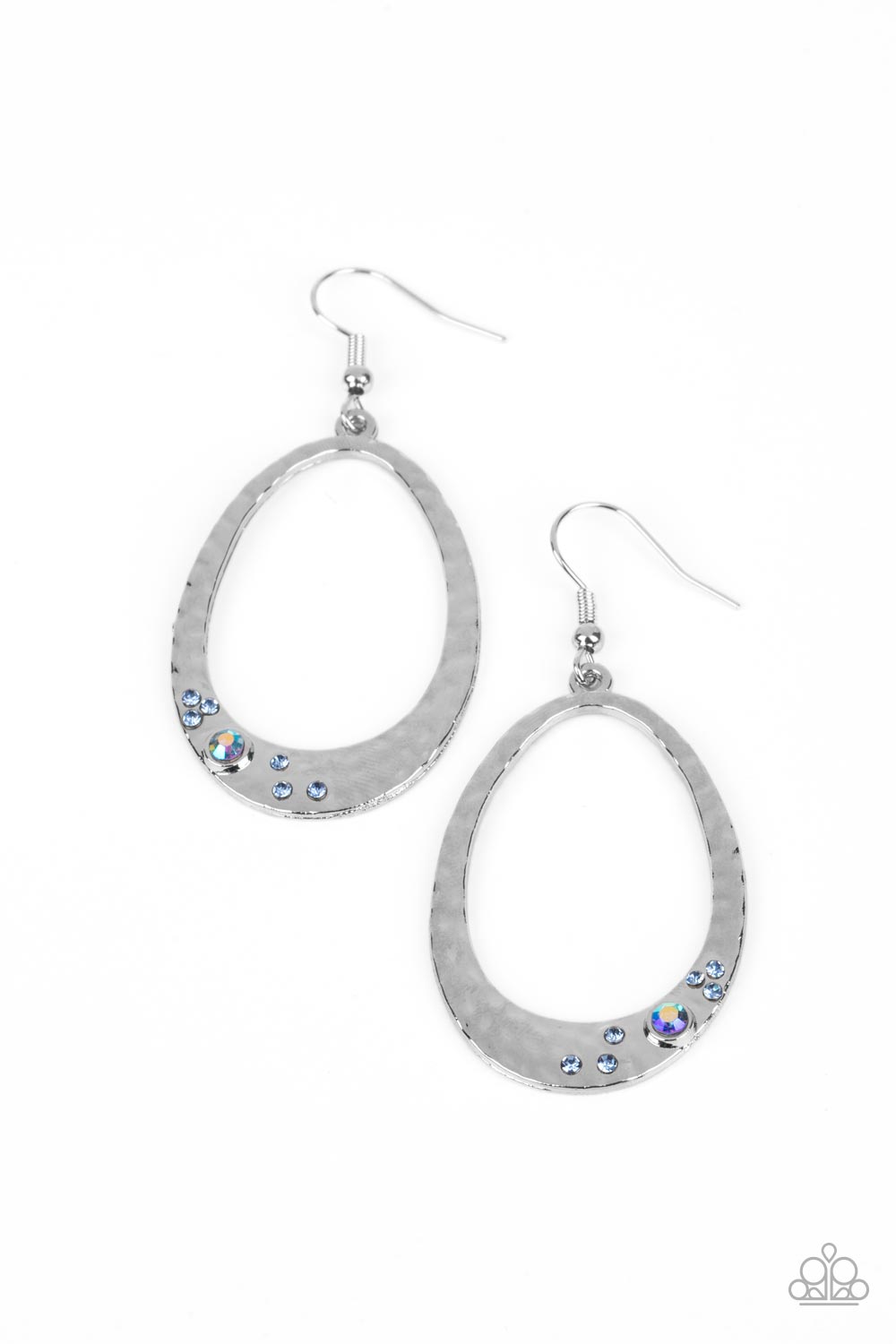 Seafoam Shimmer - Blue - Paparazzi Earrings