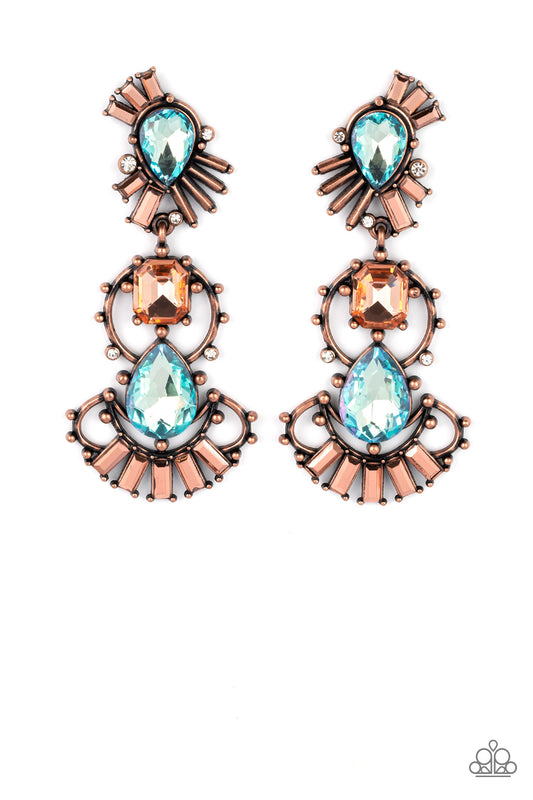 Ultra Universal - Copper Paparazzi Earrings