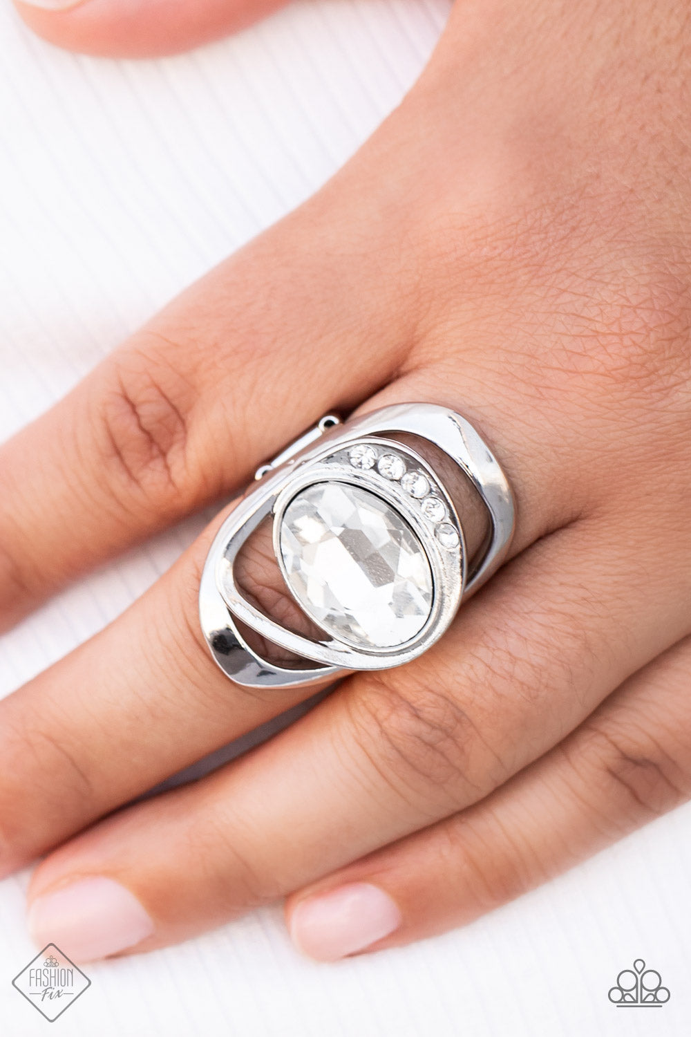 Mountain View Meadow - White - Paparazzi Ring (2022 August Fashion Fix)