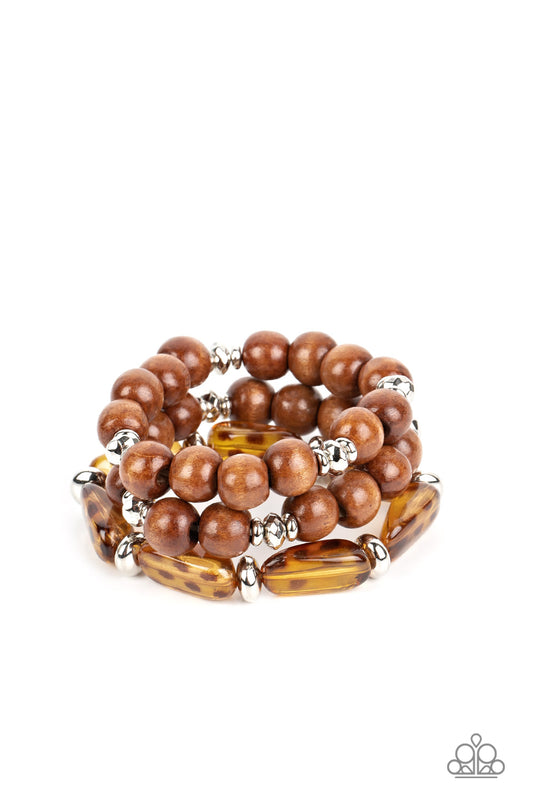 WILD-Mannered - Brown - Paparazzi Bracelet