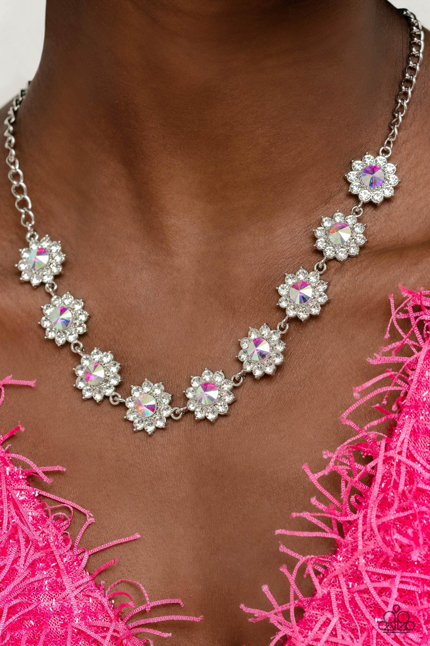 Blooming Brilliance - Multi - Paparazzi Necklace (2023 Life of the Party)