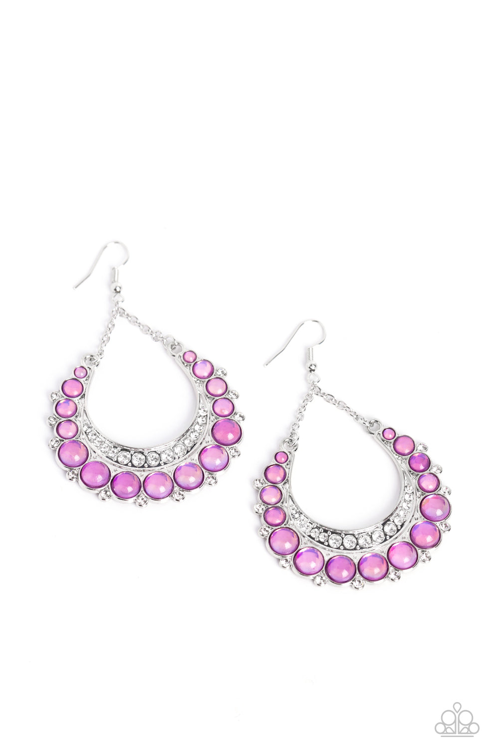 Bubbly Bling - Purple - Paparazzi Earrings