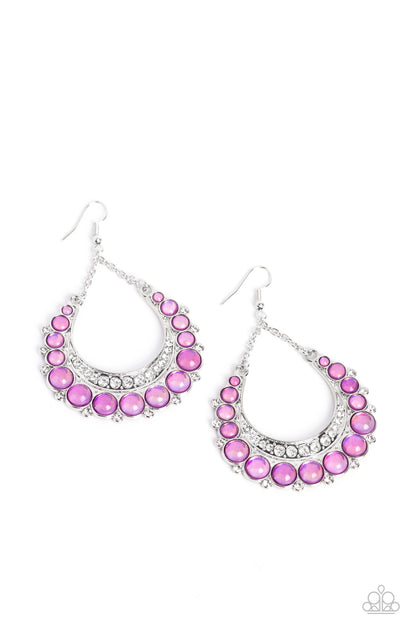 Bubbly Bling - Purple - Paparazzi Earrings