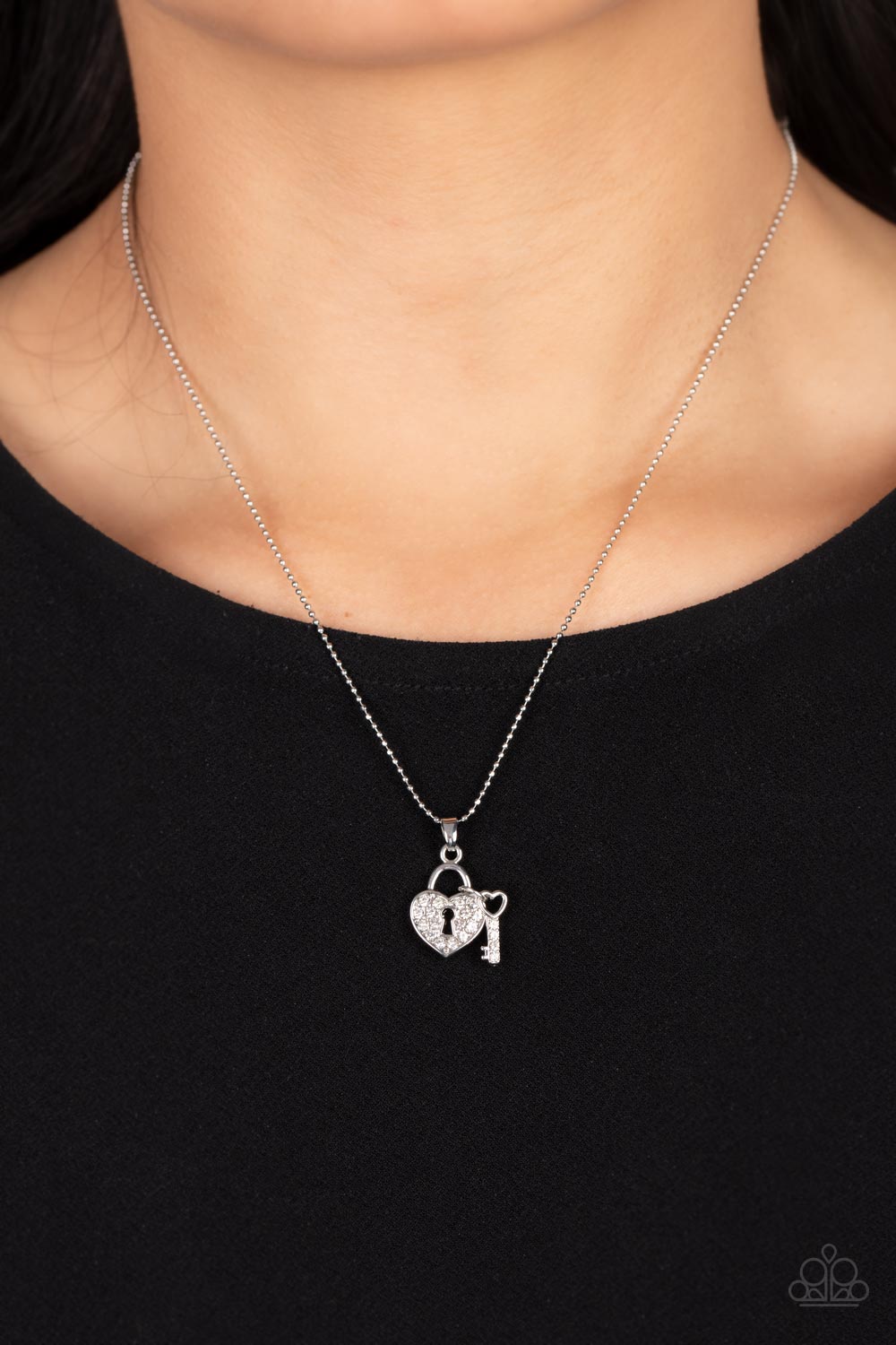 You Hold My Heart - White - Paparazzi Necklace