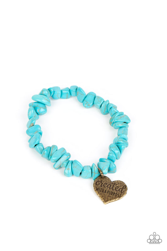 Stony-Hearted - Brass - Paparazzi Bracelet