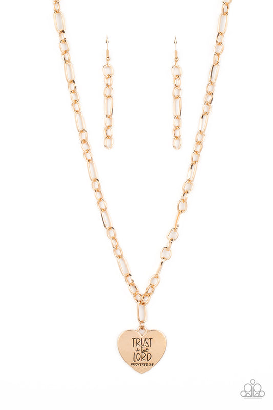 Perennial Proverbs - Gold - Paparazzi Necklace