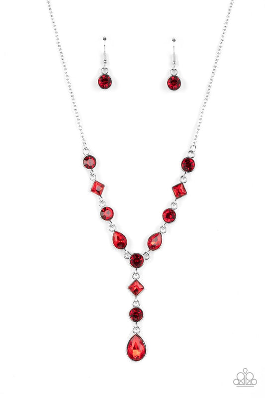 Forget the Crown - Red - Paparazzi Necklace