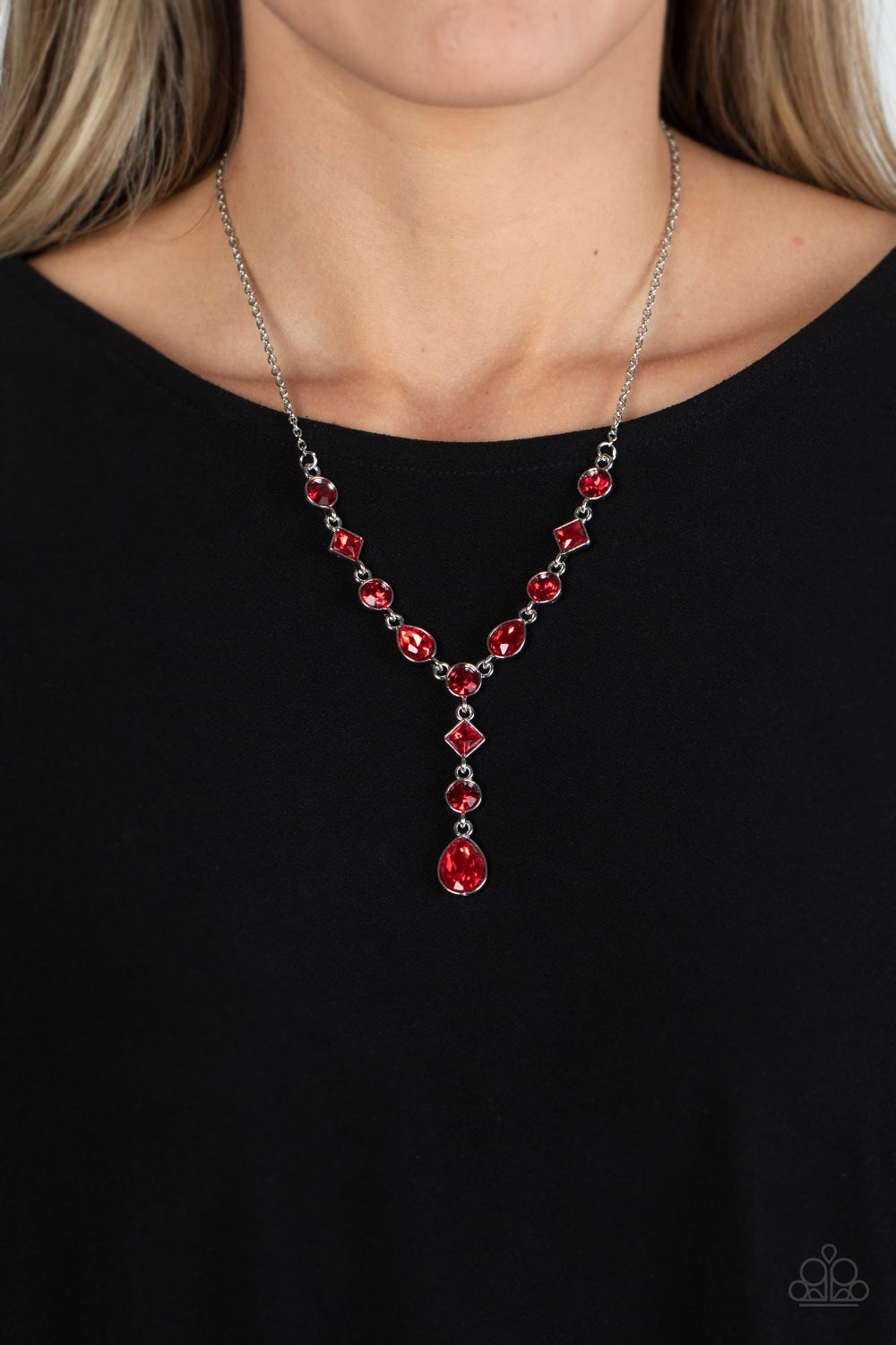 Forget the Crown - Red - Paparazzi Necklace