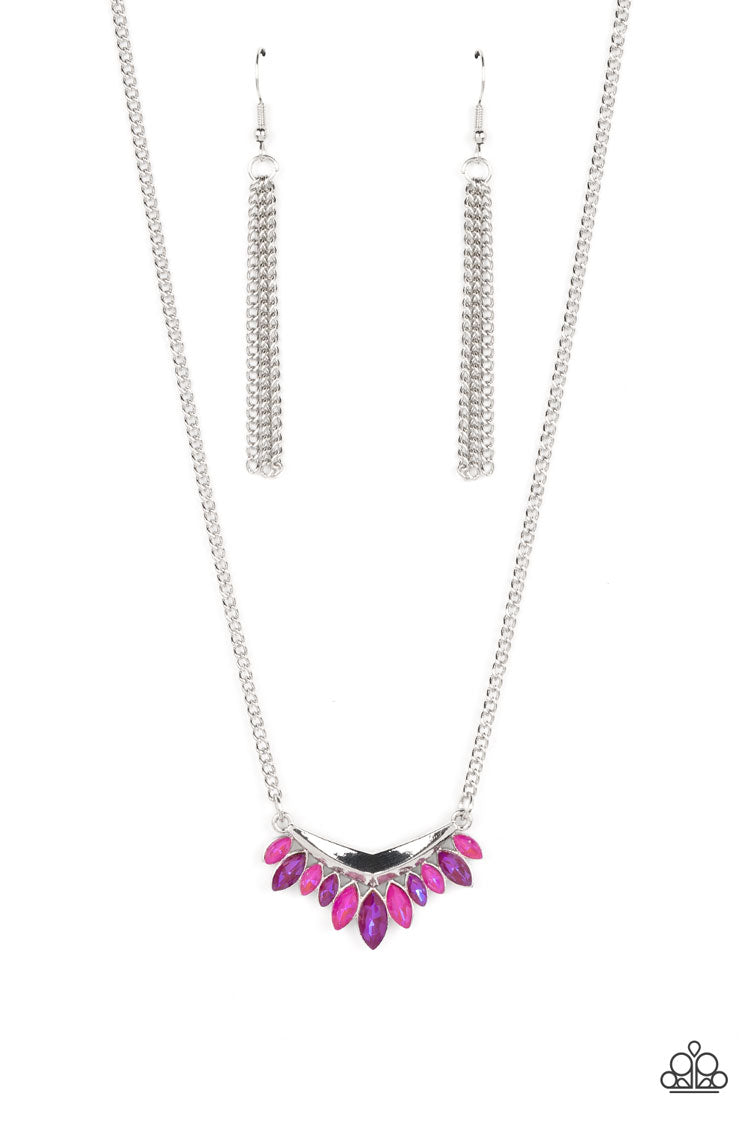 Flash of Fringe - Pink - Paparazzi Necklace