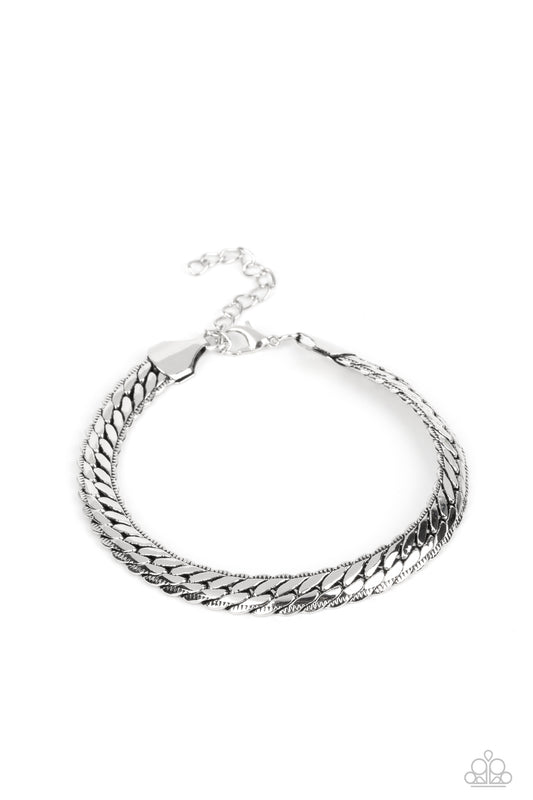 Cargo Couture - Silver - Paparazzi Urban Bracelet